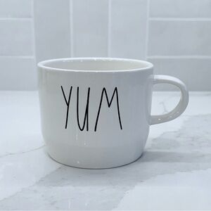 Rae Dunn White 'YUM' Mug